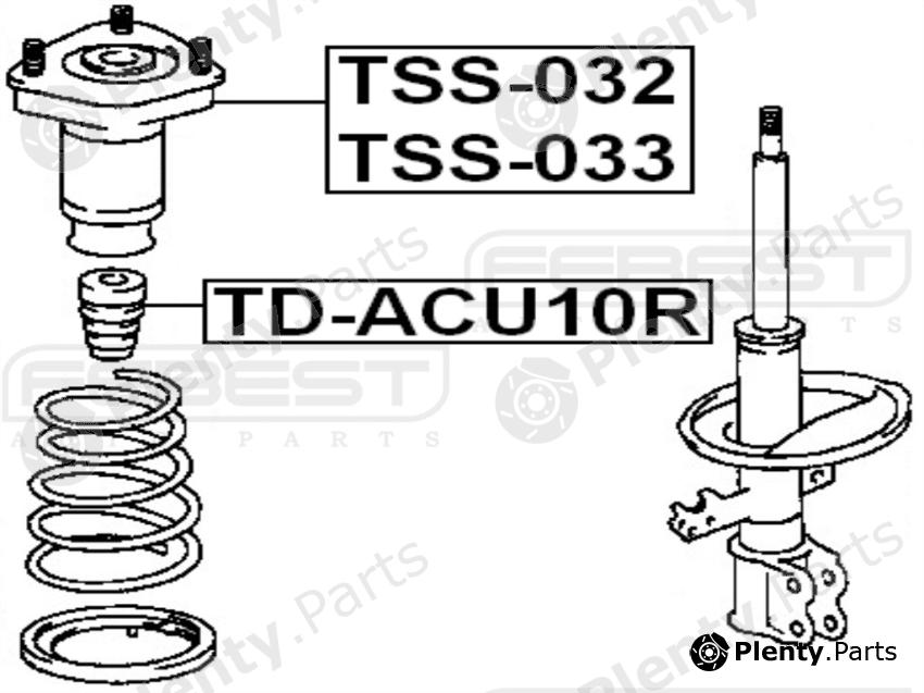  FEBEST part TSS032 Mounting, shock absorbers