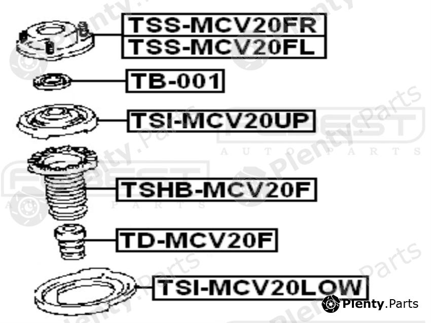  FEBEST part TSSMCV20FR Mounting, shock absorbers