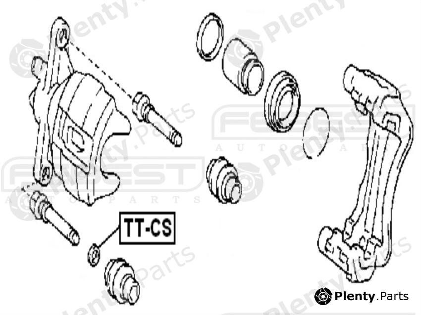  FEBEST part TTCS Accessory Kit, brake caliper