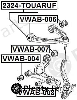  FEBEST part VWAB007 Control Arm-/Trailing Arm Bush