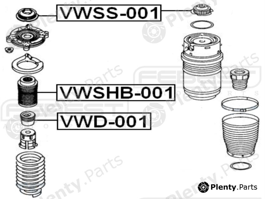 FEBEST part VWSHB001 Protective Cap/Bellow, shock absorber