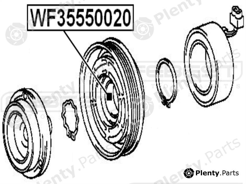  FEBEST part WF35550020 Bearing, compressor shaft