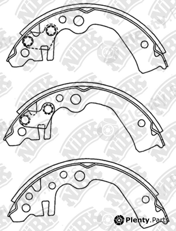  NiBK part FN1261 Brake Shoe Set