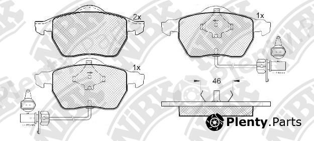  NiBK part PN0188W Brake Pad Set, disc brake