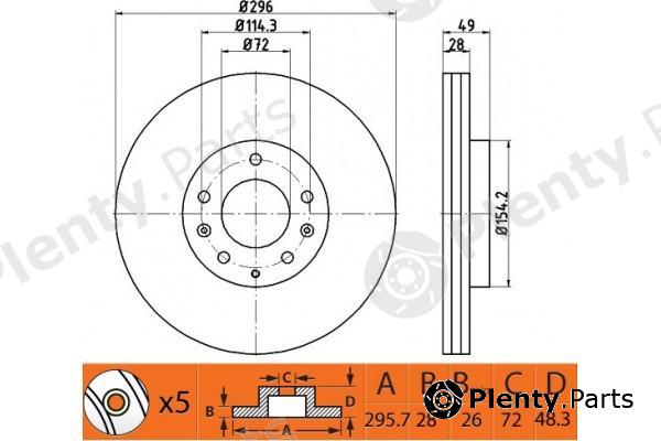  NiBK part RN1501 Brake Disc