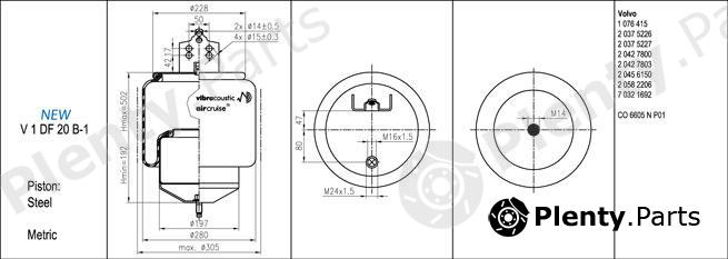  VIBRACOUSTIC part V1DF20B-1 (V1DF20B1) Replacement part