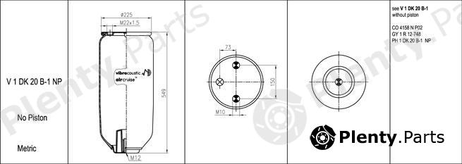  VIBRACOUSTIC part V1DK20B-1NP (V1DK20B1NP) Replacement part