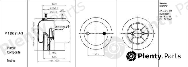  VIBRACOUSTIC part V1DK21A-3 (V1DK21A3) Replacement part