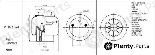  VIBRACOUSTIC part V1DK21A-4 (V1DK21A4) Replacement part