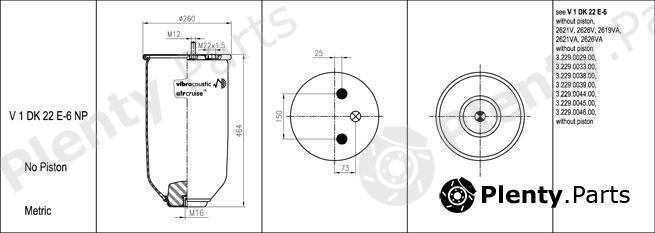  VIBRACOUSTIC part V1DK22E-6NP (V1DK22E6NP) Replacement part