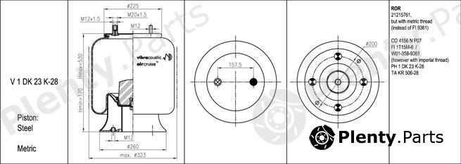  VIBRACOUSTIC part V1DK23K28 Replacement part