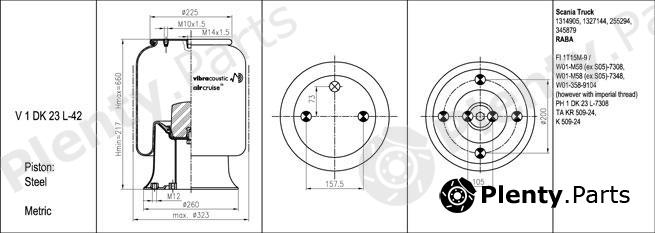  VIBRACOUSTIC part V1DK23L-42 (V1DK23L42) Replacement part