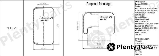  VIBRACOUSTIC part V1E21 Replacement part