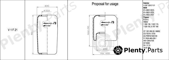  VIBRACOUSTIC part V1F21 Replacement part