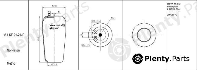  VIBRACOUSTIC part V1KF21-2NP (V1KF212NP) Replacement part