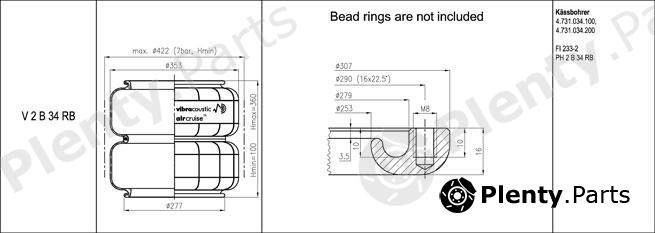  VIBRACOUSTIC part V2B34RB Replacement part