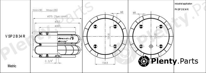  VIBRACOUSTIC part VSP2B34R Replacement part