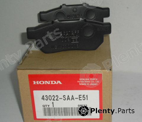 Genuine HONDA part 43022SAAE51 Brake Pad Set, disc brake