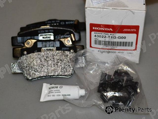 Genuine HONDA part 43022T1GG00 Brake Pad Set, disc brake