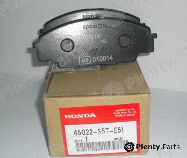 Genuine HONDA part 45022S5TE51 Brake Pad Set, disc brake