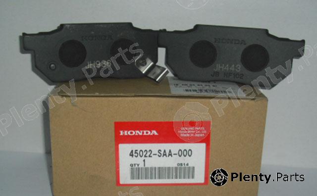 Genuine HONDA part 45022SAA000 Brake Pad Set, disc brake