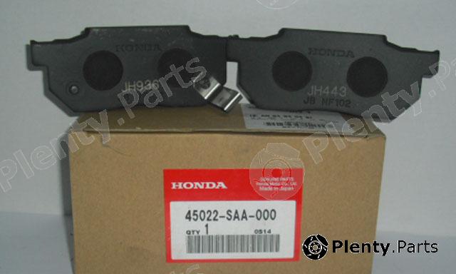 Genuine HONDA part 45022SAAX00 Brake Pad Set, disc brake