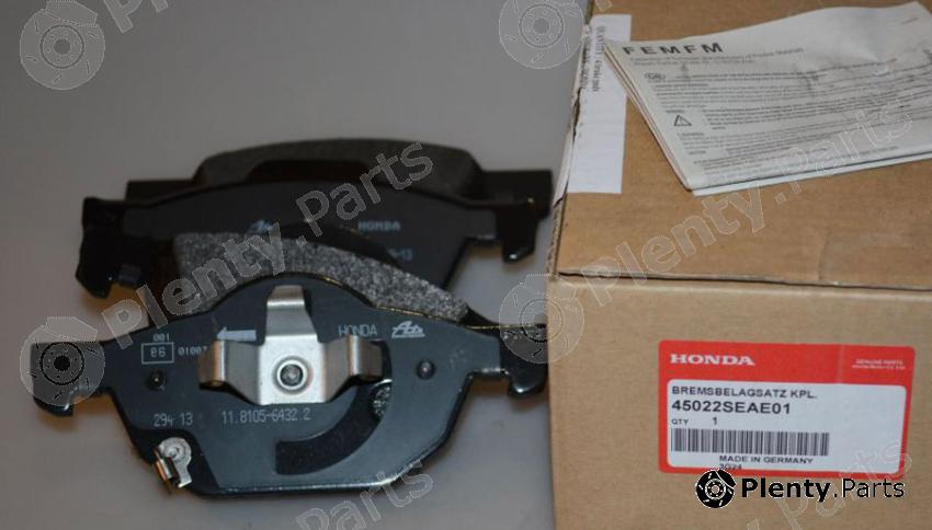 Genuine HONDA part 45022SEAE01 Brake Pad Set, disc brake