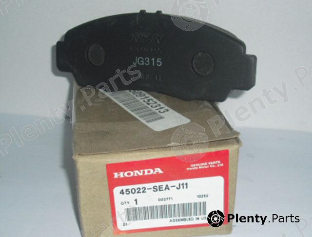 Genuine HONDA part 45022TE0999 Brake Pad Set, disc brake