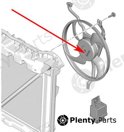 Genuine CITROEN / PEUGEOT part 1253C4 Electric Motor, radiator fan