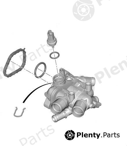 Genuine CITROEN / PEUGEOT part 1336Z6 Thermostat, coolant