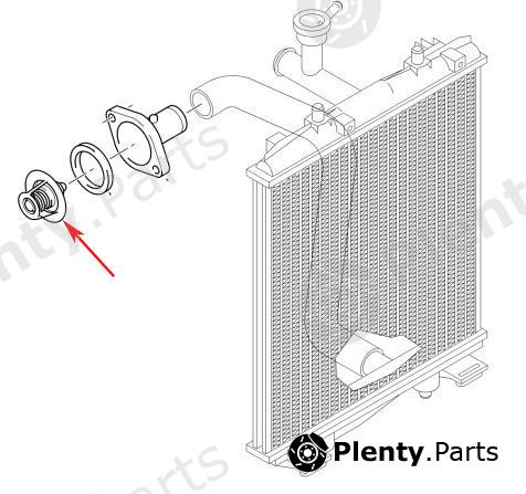 Genuine CITROEN / PEUGEOT part 1338E8 Thermostat, coolant