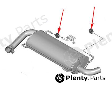 Genuine CITROEN / PEUGEOT part 1755S9 Rubber Strip, exhaust system