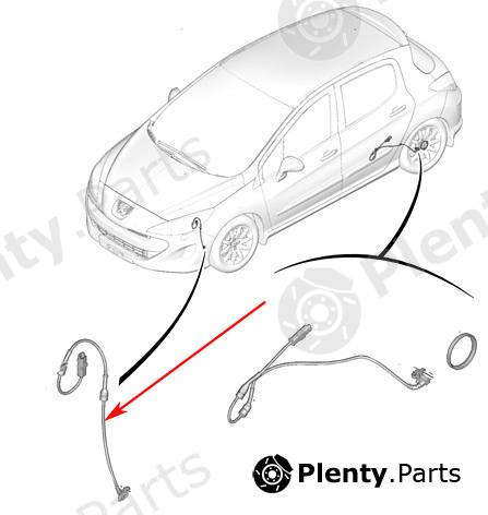 Genuine CITROEN / PEUGEOT part 4545K3 Sensor, wheel speed