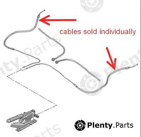 Genuine CITROEN / PEUGEOT part 474616 Cable, parking brake