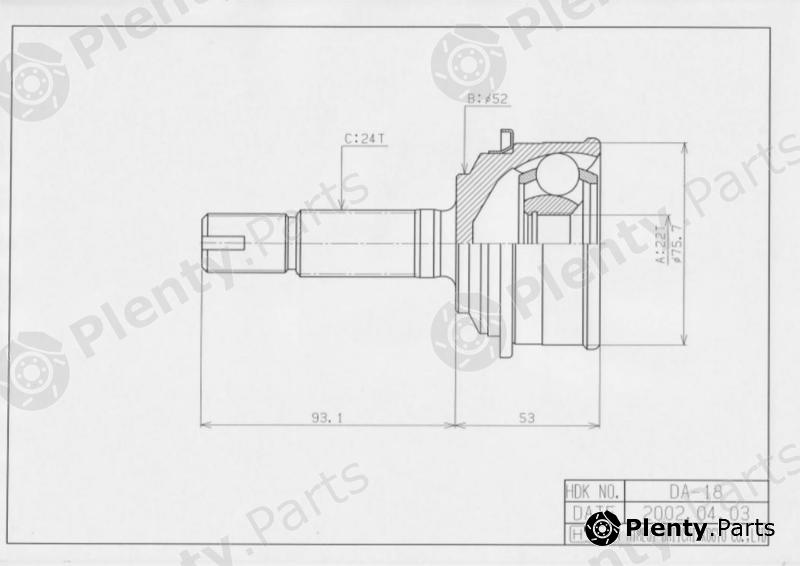  HDK part DA-18 (DA18) Replacement part