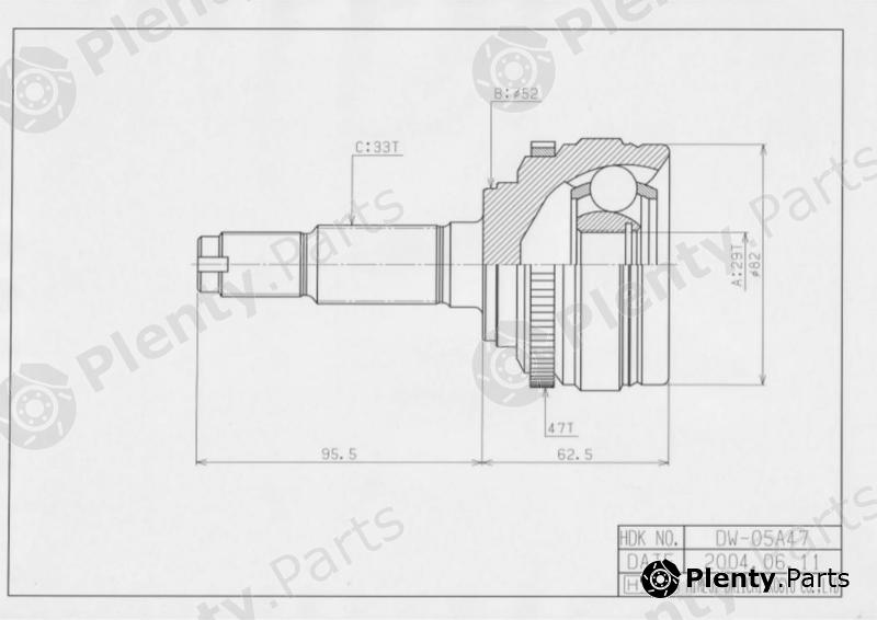  HDK part DW-005A47 (DW005A47) Replacement part