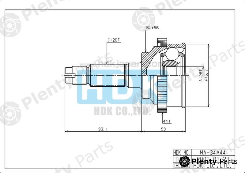  HDK part MA034A44 Replacement part