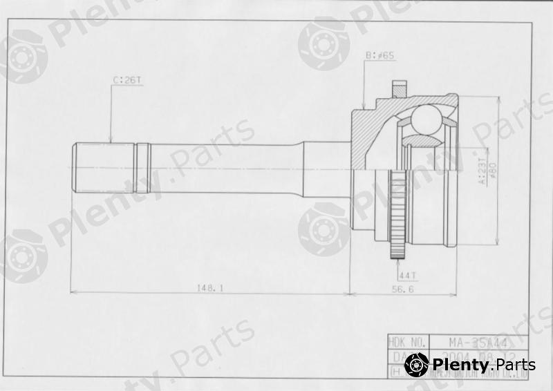  HDK part MA035A44 Replacement part