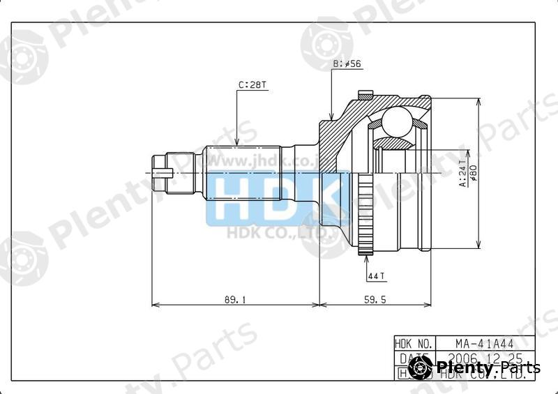  HDK part MA041A44 Joint Kit, drive shaft