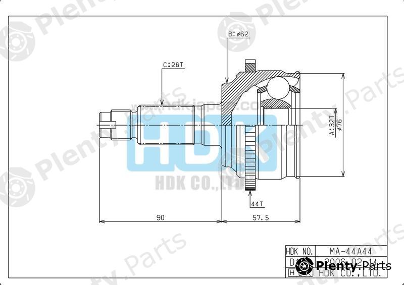  HDK part MA044A44 Joint Kit, drive shaft