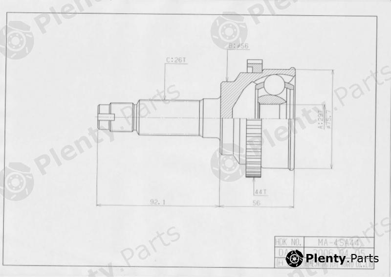  HDK part MA45A44 Replacement part