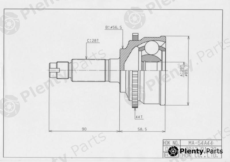  HDK part MA54A44 Joint Kit, drive shaft