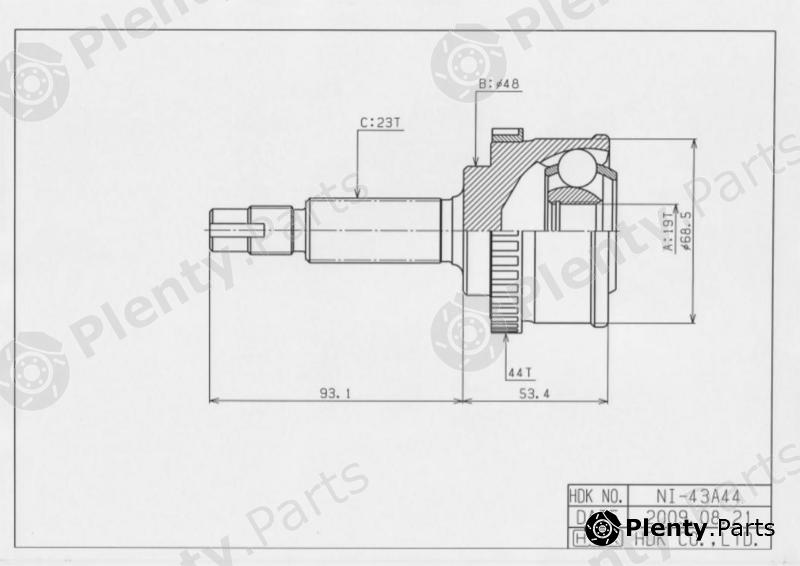  HDK part NI043A44 Replacement part