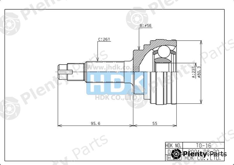  HDK part TO016 Joint Kit, drive shaft