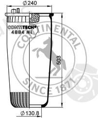  CONTITECH part 4884N1P01 Boot, air suspension