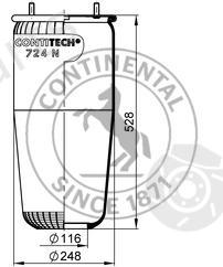  CONTITECH part 724NP01 Boot, air suspension