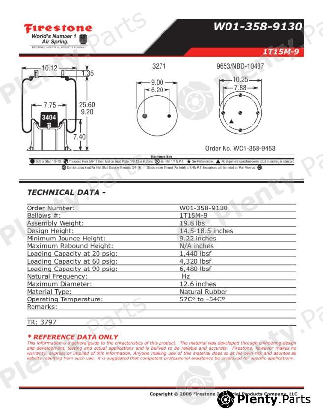  FIRESTONE part W013589130 Replacement part