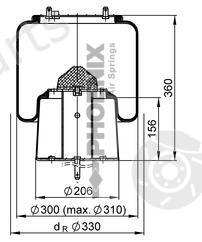  PHOENIX part 1DF20A-1 (1DF20A1) Boot, air suspension