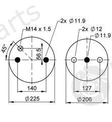  PHOENIX part 1DF20A-1 (1DF20A1) Boot, air suspension