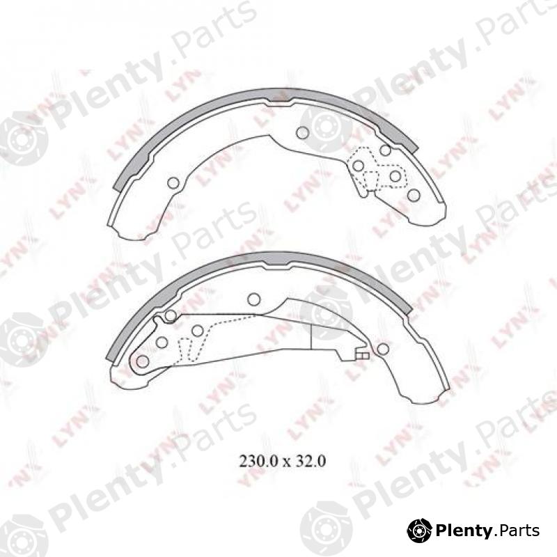  LYNXauto part BS-8001 (BS8001) Brake Shoe Set